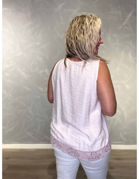 Bagside af rosa top til kvinder – TIPPY