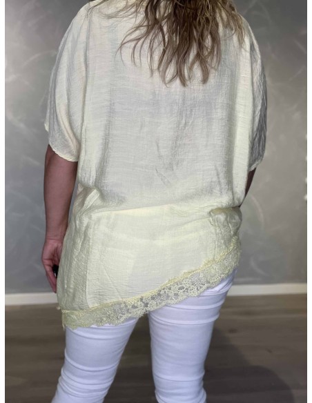Bagside af gul bluse til kvinder – TIPPY