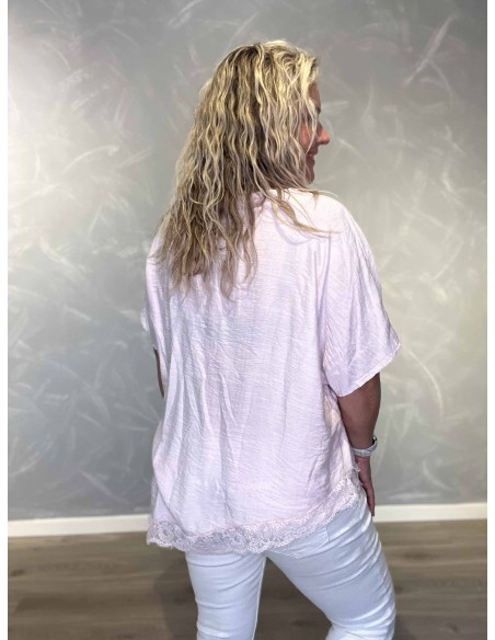 Bagside af rosa bluse til kvinder – TIPPY