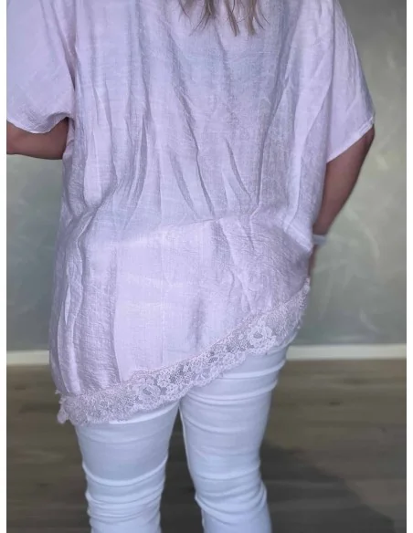 Bagside af rosa bluse til kvinder – TIPPY