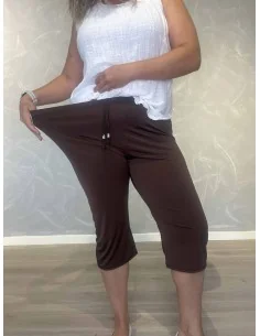 Brun knickers i polyester og elastan med stræk og elastiktalje – TIPPY Italian Select 2