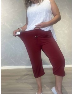 Bordeaux knickers i polyester og elastan med stræk og elastiktalje – TIPPY Italian Select 2