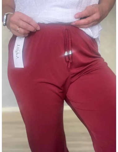 Elastiktalje på bordeaux knickers – TIPPY