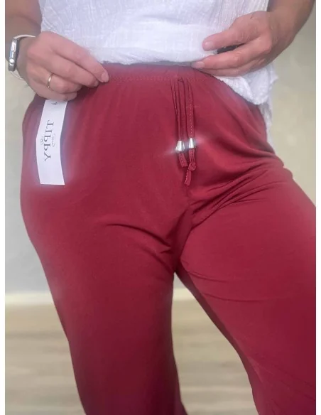 Elastiktalje på bordeaux knickers – TIPPY