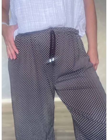 Småprint på brun knickers – TIPPY