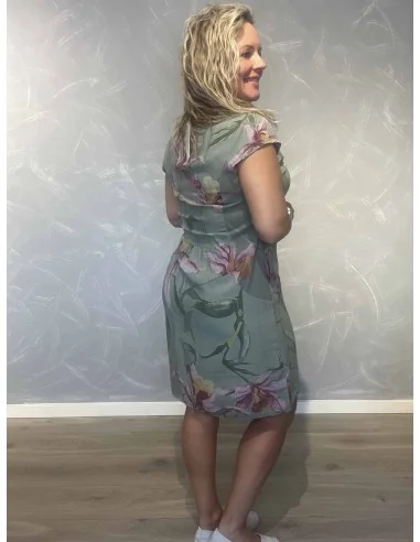 Bagside af khaki kjole til kvinder – TIPPY