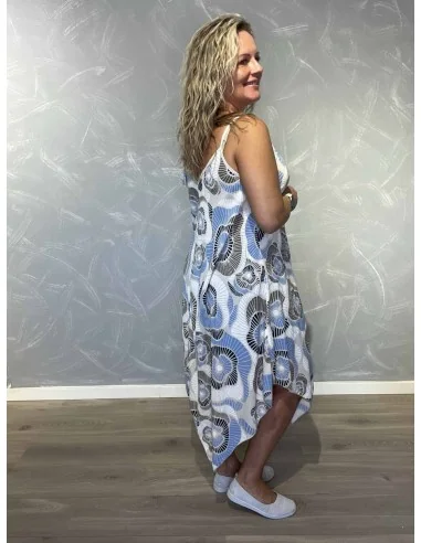 Bagside af Off White stropkjole til kvinder – TIPPY