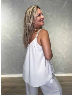 Sand top i 95% polyester og 5% elastan med tynde stropper – TIPPY Collection TIPPY 2