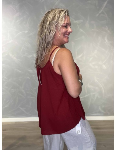Bagside af bordeaux top til kvinder – TIPPY