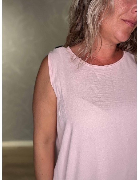 Brede stropper på rosa top – TIPPY