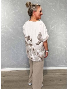 Gråt Sæt med Blomsterbluse | TIPPY 2