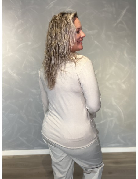 Bagside af sand T-shirt til kvinder – TIPPY