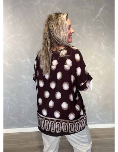 Bagside af bordeaux oversize tunika til kvinder – TIPPY”