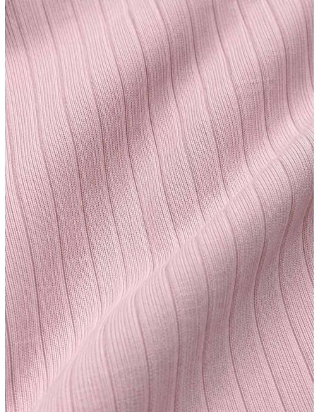 Langærmet rib bluse | Rose | TIPPY