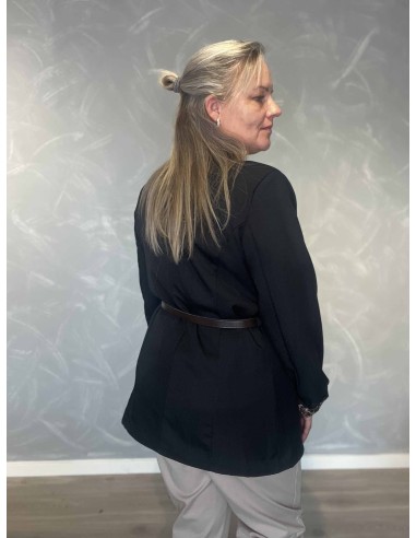 Bagside af sort lang blazer til kvinder – TIPPY