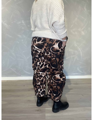 Bagside af leopard baggybukser til kvinder – TIPPY