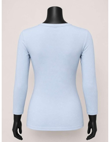 TIPPY 3/4 ÆRMET BLUSE DUSTY BLUE