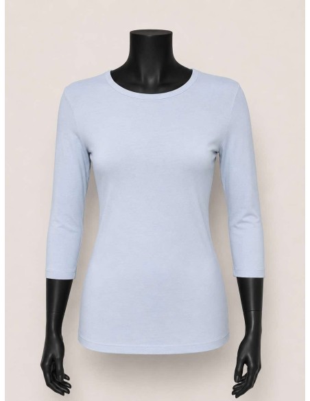 TIPPY 3/4 ÆRMET BLUSE DUSTY BLUE