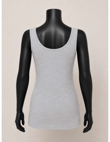Basic Top i grå melange | Viskose & Stretch | TIPPY