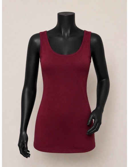 Basis top til kvinder | Burgundy| TIPPY Basic Collection
