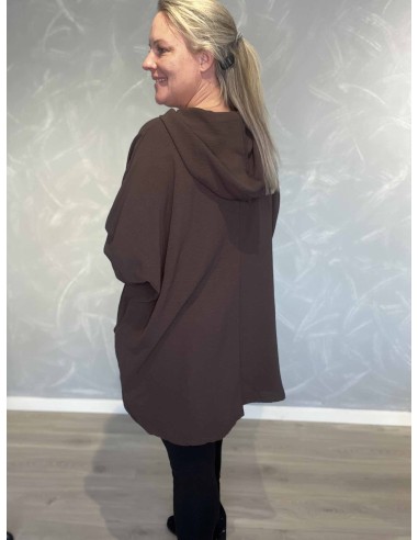 Bagside af brun tunika til kvinder – TIPPY