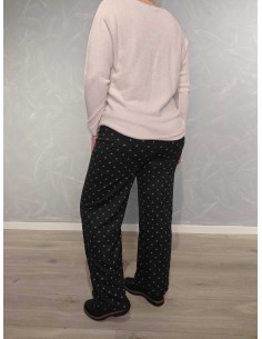 Sorte jerseybukser i 85% polyamid og 15% elastan med prikker og lige ben – TIPPY Italian Select 2