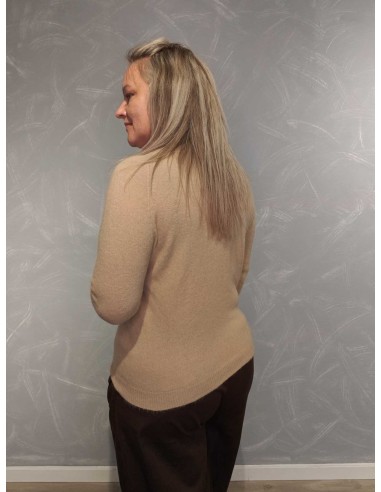 Bagside af beige alpakastrik til kvinder – TIPPY