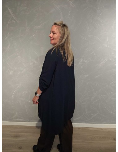 Bagside af navy lang cardigan til kvinder – TIPPY