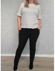 Sorte leggingsbukser i bomuld med lommer – Italian Select TIPPY”
