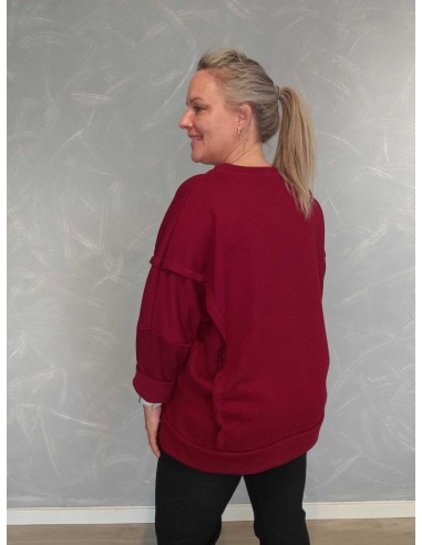 Bagside af bordeaux sweatshirt til kvinder – TIPPY