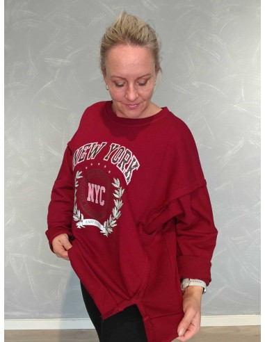 Nærbillede af New York-print på sweatshirt i bomuldsblanding – TIPPY