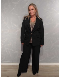 Sort blazer jakke med enkel knap | TIPPY 2