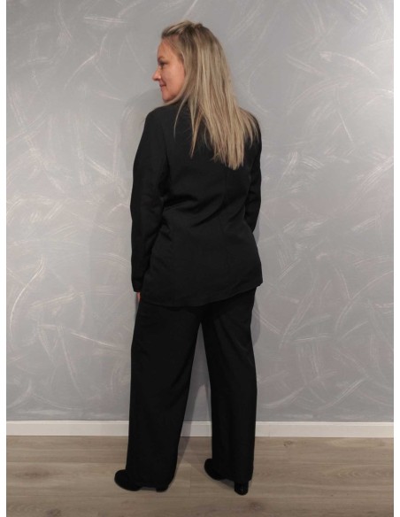 Sort blazer jakke med enkel knap | TIPPY