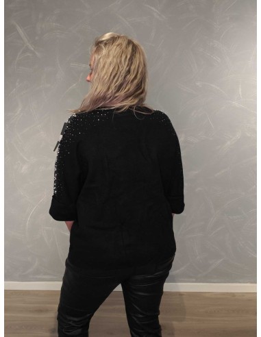 Bagside af sort bluse til kvinder – TIPPY