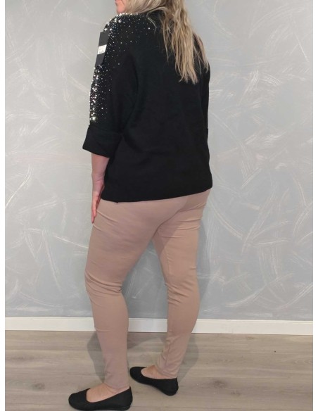 Bagside af beige leggingsbukser til kvinder – TIPPY