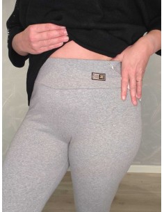 Grå leggingsbukser i bomuld med stretch – Italian Select TIPPY 2
