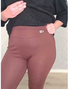 Brune leggingsbukser i bomuld med stretch – Italian Select TIPPY 2