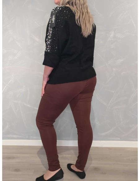 Bagside af brune leggingsbukser til kvinder – TIPPY