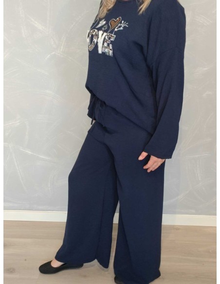 Vide navy bukseben med løs pasform – TIPPY