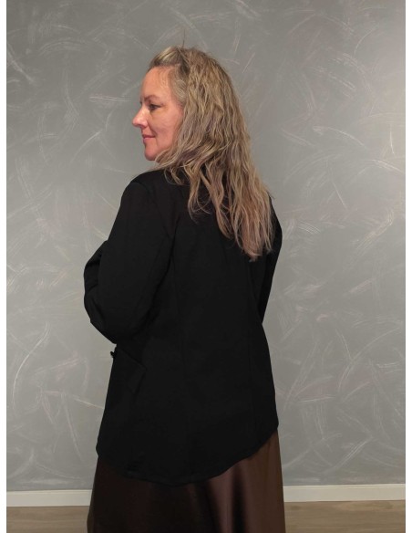 Bagside af sort uniformsblazer til kvinder – TIPPY