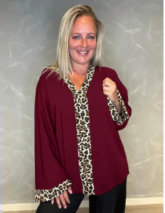 Leo Bluse | Bordeaux rød | TIPPY
