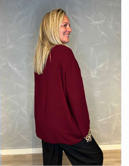 Leo Bluse | Bordeaux rød | TIPPY