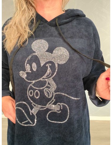 Mickey-motiv i similisten på navy sweattunika – TIPPY Italian Select