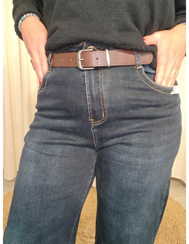 Medfølgende bælte og lommer på blå barrel jeans – TIPPY