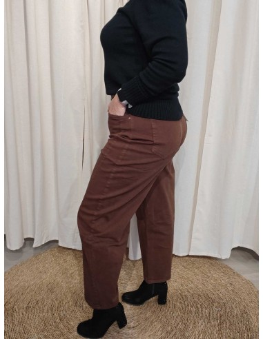 Bagside af brune ballonfit jeans til kvinder – TIPPY