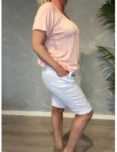 TIPPY Collection hvide shorts med stretch og komfort pasform 2