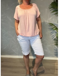 TIPPY Collection hvide shorts med stretch og komfort pasform