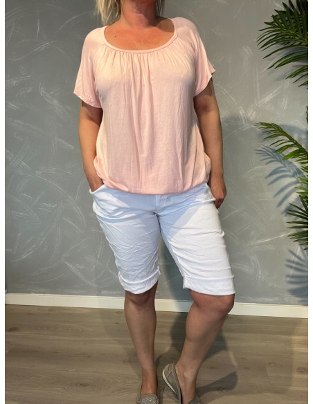 TIPPY Collection hvide shorts med stretch og komfort pasform