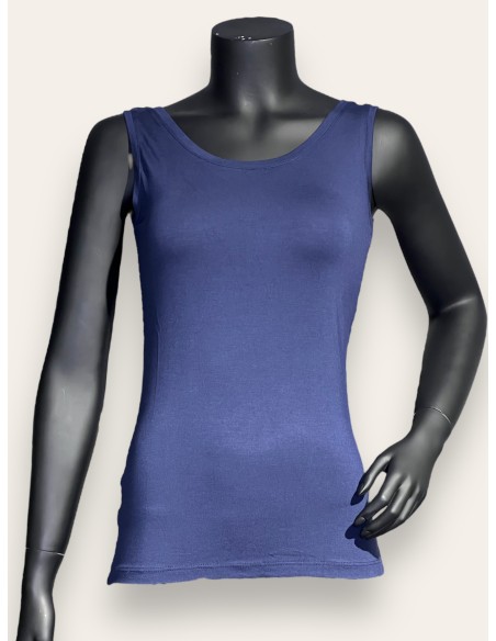 navy basis top til kvinder i viskose – TIPPY Basic Collection