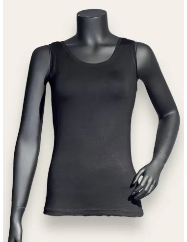 sort basis top til kvinder i viskose – TIPPY Basic Collection
